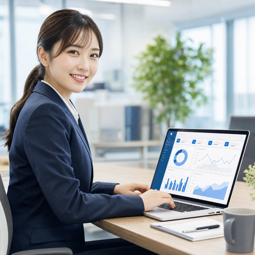 データ分析画面を確認する業務システム担当者