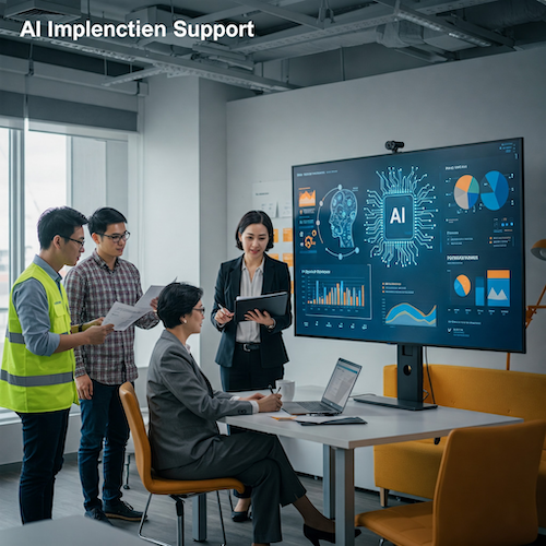 AI導入支援サービスのイメージ - データ分析、予測モデル、自然言語処理